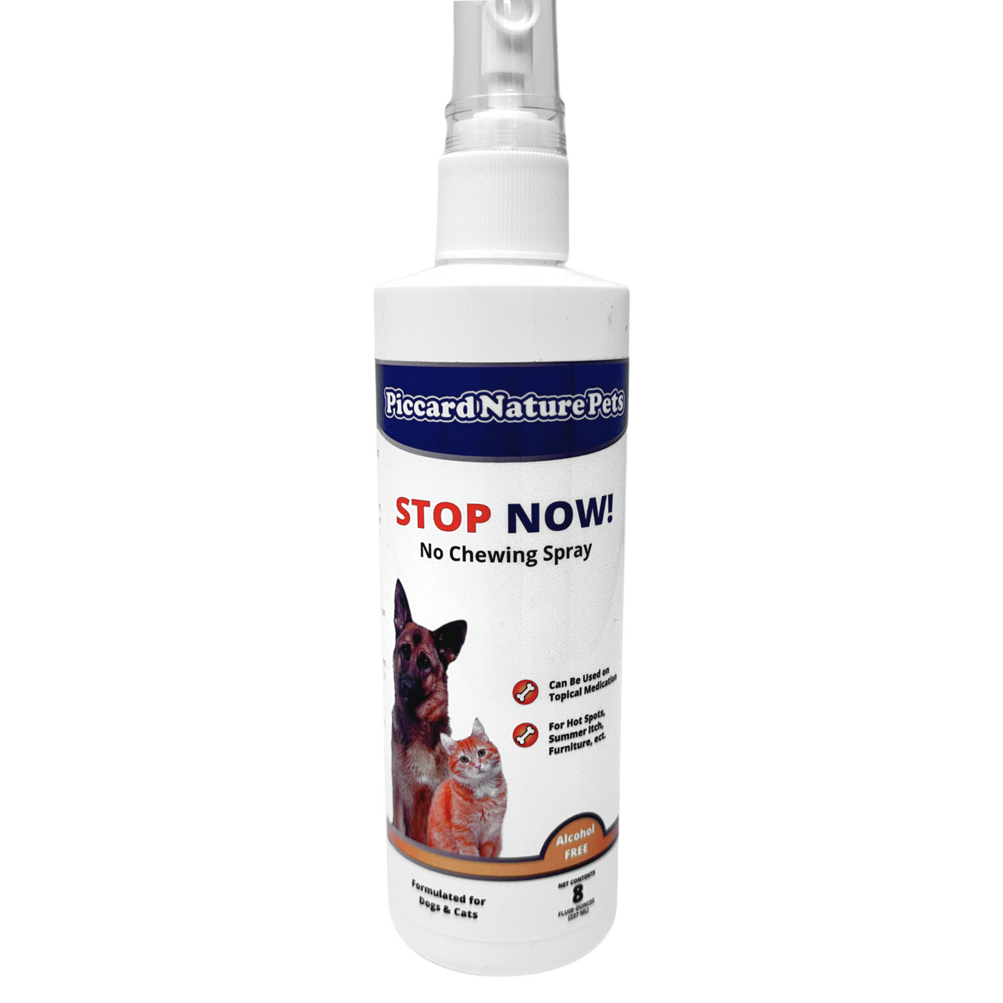 PiccardNaturePets Stop Now! No Chewing Pet Training Spray 8 oz. + FREE Glow in the Dark Bandana!