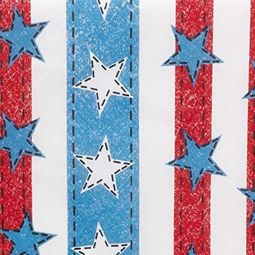 Pattern of red, white, and blue stars on a textured background