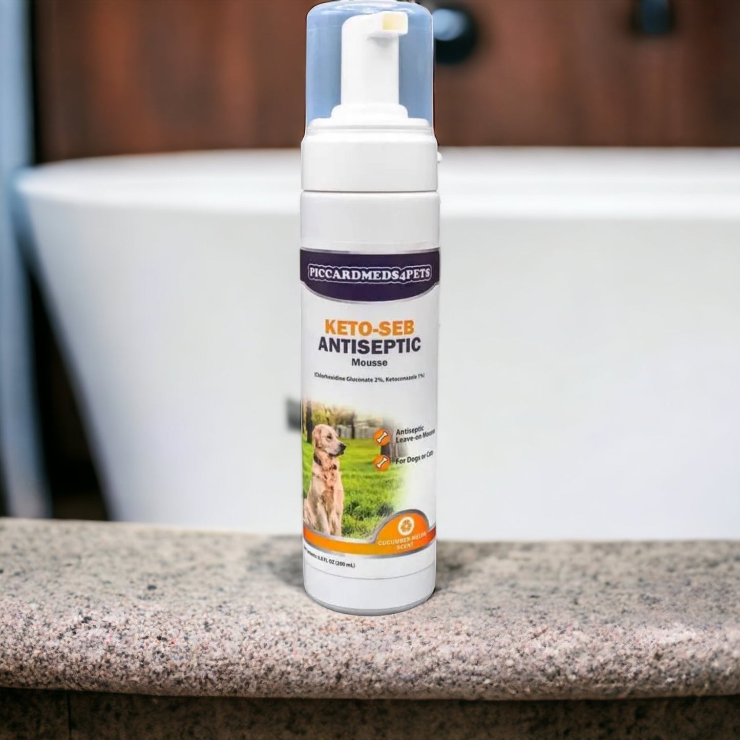 Piccardmeds4pets Keto-Seb Antiseptic Mousse Cats & Dogs 7 oz. + FREE Camo Bandana!