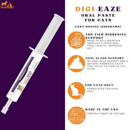 Piccardmeds4pets Digi-Eaze Probiotic Paste for Cats Easy Dosing 220 Grams + FREE Bandana!